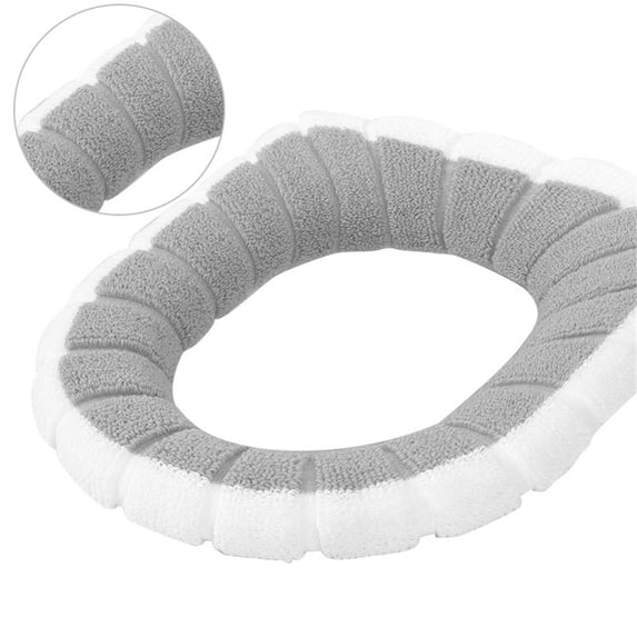Toilet Seat Mat Soft Pad Washable Closestool Mat Warmer Cushion Bathroom No.06