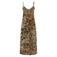 thumbnail image 5 of GERsome Womens Sleeveless V Neck Dress Spaghetti Strap Summer Beach Midi Flared Tank Dress, 5 of 5