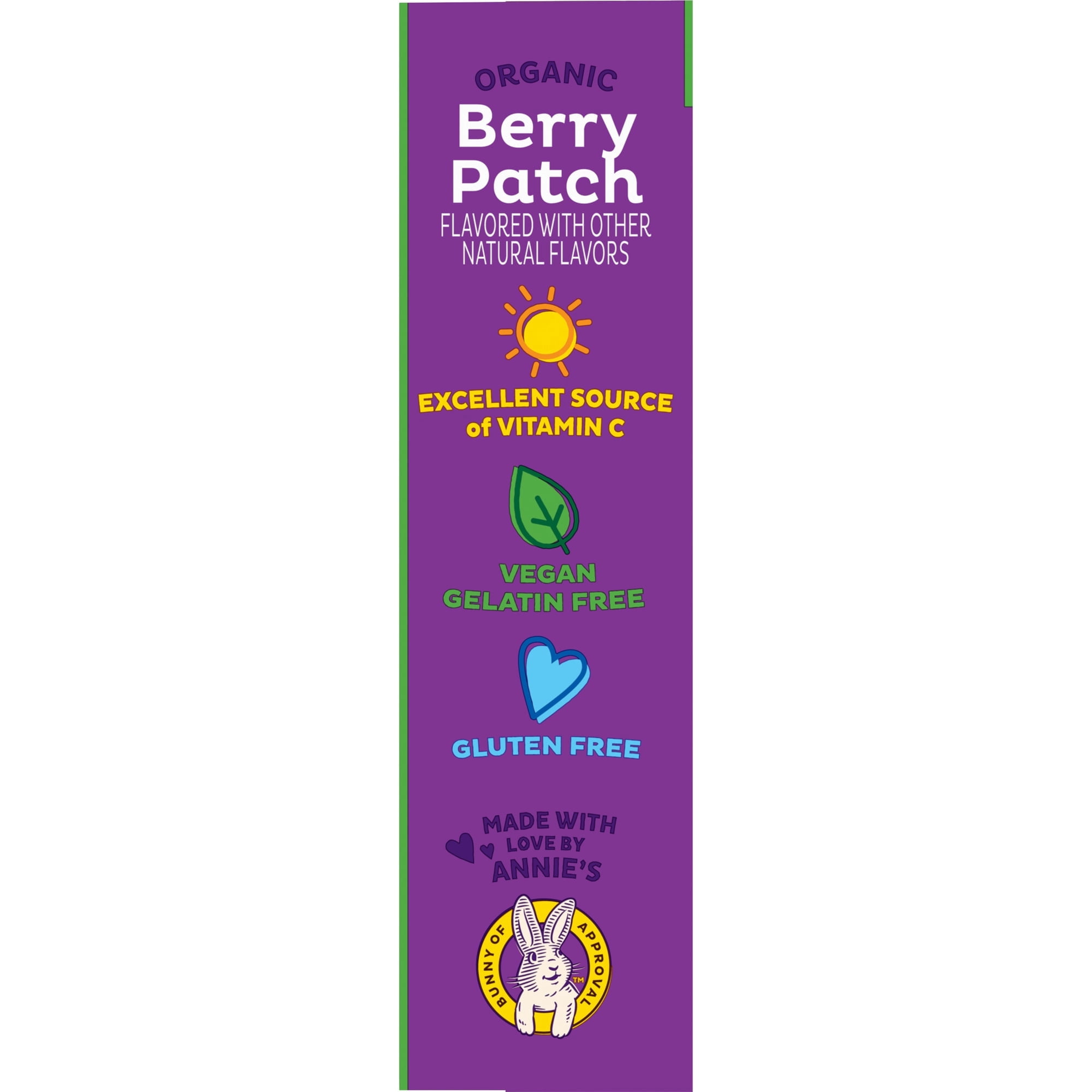 Annie's Organic Berry Patch Bunny Fruit Flavored Snacks, Value Pack, 22 Pouches, 15.4 oz box