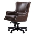 thumbnail image 2 of Pemberly Row Leather Swivel Desk Chair in Verona Brown Finish, 2 of 6