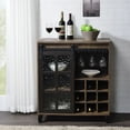 thumbnail image 5 of ACME Treju Wine Cabinet in Rustic Oak and Black, 5 of 6