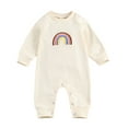 thumbnail image 1 of Barboteuse pour Enfants, Combinaison à Manches Longues Col Rond Motif Arc-en-Ciel pour Tout-Petits, 1 of 3