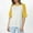 Yellow, variant on Women's Short Sleeve T Shirt Round Neck Cute Waist Top Basic Style Loose Fit Trendy Shirt For Casual Wear Women Technical Pants Womens Long Sleeve Spandex T Shirt Comfy Summer Shirts Athletic Top Neck