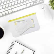 WHAMVOX  12 Pcs Clear Pouches with Zipper Binder Bag Budget Pockets