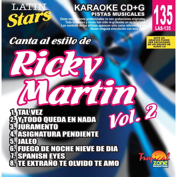 Karaoke Latin Stars 135 Ricky Martin Vol.2