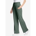 thumbnail image 4 of Woman Within Plus Size Tall 7-Day Wide-Leg Elastic-Waist Stretchy Knit Pant, 4 of 6