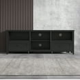 thumbnail image 4 of BTMWAY Television Stand with 4 Shelves and 2 Drawers,Wood Black, 15.35'', 4 of 7