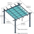 thumbnail image 2 of WildBreak Outdoor Pergola 10 x10 Feet, Reinforced Frame, with Adjustable Canopy, Gray & Teal, 2 of 7