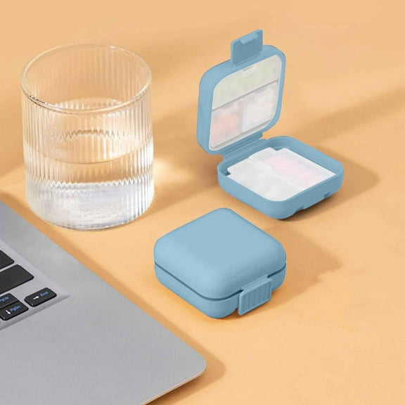Usloyux Under $5 Daily Pill Dispenser, Small Medication Storage Container for Travel, Portable Vitamin Organizer, Medicine Case for Pocket, Pill Carrier, Tablet Organizer