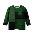 thumbnail image 2 of Jolis Hauts à Manches Longues pour Enfants Imprimé St. Patrick Col Rond Chandail T-Shirt Taille Moyenne Grande, 2 of 6