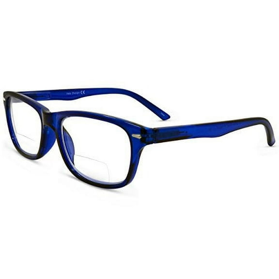 In Style Eyes Seymore Retro BiFocal Reading Glasses Blue 1.00