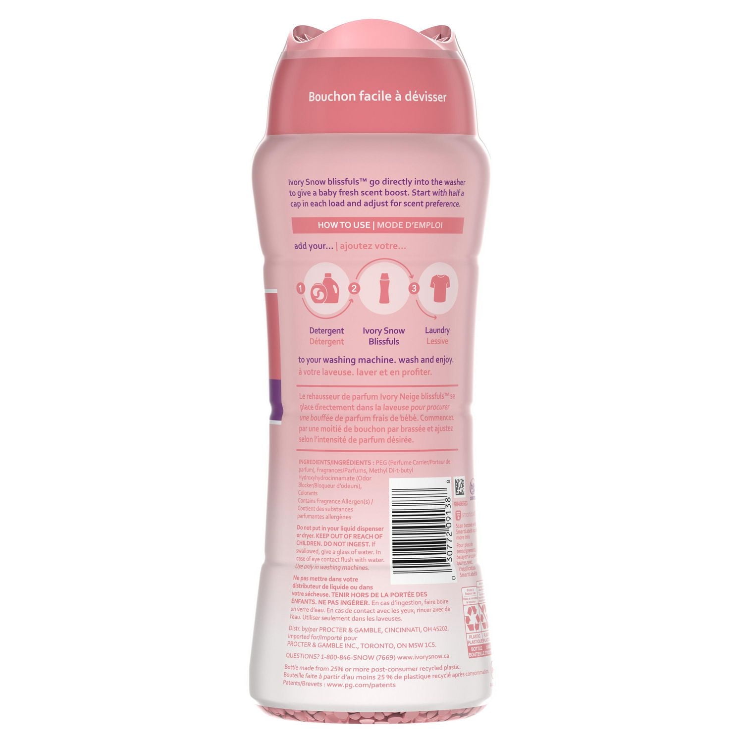 Ivory Snow Blissfuls In-Wash Scent Booster Beads, Baby Fresh, 515G