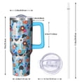 thumbnail image 2 of OBREWU German Shorthaired Pointer Dog and Flower Tumbler with Handle and Lid,German Shorthaired Pointer Dog and Flower 40oz Double Wall Vacuum Insulated Tumbler,Cups Gift for Women and Men, 2 of 7