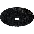 thumbnail image 3 of Ekena Millwork 19 7/8"OD x 3 5/8"ID x 1 1/4"P Spring Leaf Ceiling Medallion (Fits Canopies up to 5 5/8"), Hand-Painted Jet Black, 3 of 6