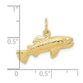 thumbnail image 2 of 24mm 10k Solid Yellow Gold Animal Sealife Fish Charm Pendant Necklace for Women - 1.5 Grams, 2 of 2