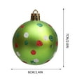thumbnail image 3 of Christmas Ornaments 6Pcs 2.36" Christmas Colorful Ball Decor with Strings, Shatterproof Christmas Bulbs, Hanging Decorations for Xmas Tree, Holiday, Wedding, Party, 3 of 8