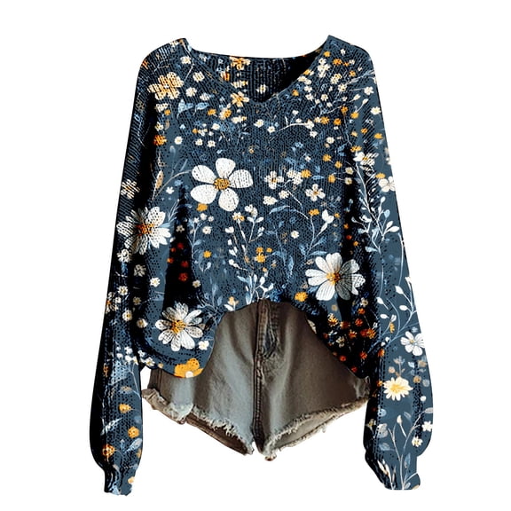 Bovemsi Womens Sweaters Knitted Pullover Sweater For Women Fashion Long Sleeve Blouse Winter Warm Layer Top Daily Going Out Shirts Fall Sweaters