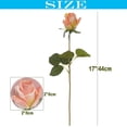 thumbnail image 2 of 12pcs Half Opened Artificial Rose Buds,17 Inch Real Touch Silk Roses with Partially Opened Flowers, Artificial Flower for Home Décor Centerpiece Wedding Bouquet,Red, 2 of 5