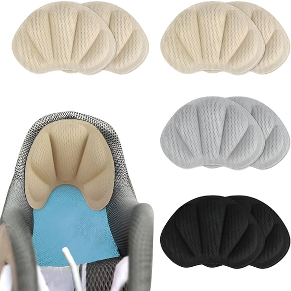 TELOLY Anti Slip Heel Grips for Men and Women, 4 Pairs Self-Adhesive Heel Pads for Shoes That Are Too Big, Heel Support Cushions Insert, Heel Grips Liner for Preventing Heel Slip and Blister