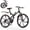 Black, variant on Marknig 26 inch Folding Mountain Bike, 21 Speed Full Suspension High-Carbon Steel MTB Foldable Bicycle, Dual Disc Brake Non-Slip Folding Bikes for Adults/Men/Women, Black