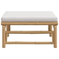 thumbnail image 2 of vidaXL Garden Footstool with Light Grey Cushion Bamboo, 2 of 4