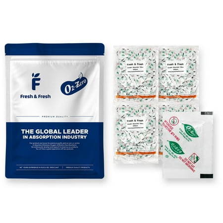 Fresh & Fresh (1000 Packet) 100cc Premium Oxygen Absorbers Packets for Food Storage (4 Bag of 250 Packet) - For Long Term Food Storage Vacuum Sealed ISO 9001 Certified Facility Manufactured