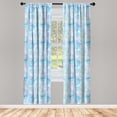 thumbnail image 3 of Ambesonne Snowflake Curtains, Bokeh Style Circles, Pair of 28"x84", Multicolor, 3 of 5