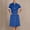 Blue, variant on 2026 Housekeeping Maid Uniform Dress Womens Button Down Scrub Dresses Workwear Pocket Short Sleeve Loose Dresses Featuring Dual Pockets Black XL