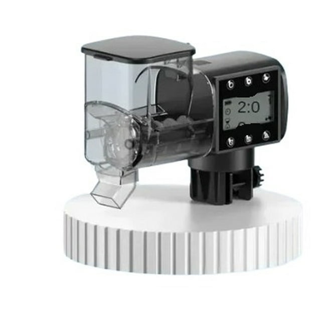 Fish Tank Aquarium Feeder LED Display Intelligent Timing Feeder Fish Food Aquarium Automatic ,Easy to Operate