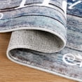 thumbnail image 6 of MeyJey Farmhouse Kitchen Rug Set, 3 Piece Non-Slip Kitchen Mat Machine Washable Runner Rug for Home Floor and Living Room, Washed Blue/Brown, 6 of 14