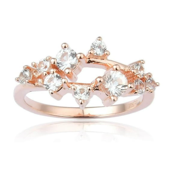 White Sapphire Cluster Ring