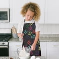 thumbnail image 4 of Math Equations Lab Diagrams Green Pattern Kids Aprons for Girls and Boys,Adjustable Neck Strap Toddler Aprons for Kids Cooking Baking, 4 of 6