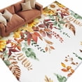 Area Rug for Living Room, Fall Eucalyptus Non-Slip Indoor Large Carpet ...