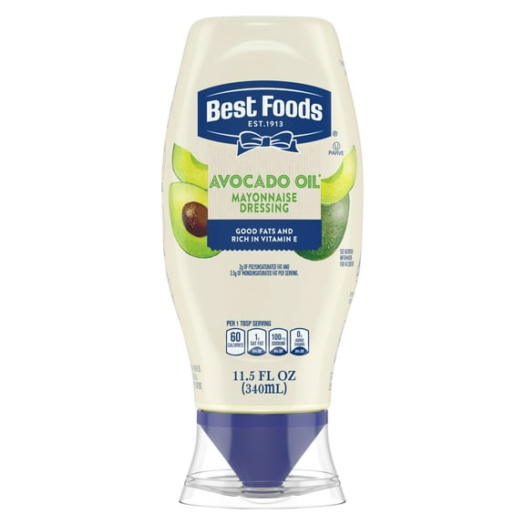 Best Foods Avocado Oil Mayonnaise Dressing Condiments, 11.5 fl oz Squeeze Bottle