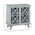thumbnail image 3 of HOMCOM Armoire de Rangement avec Portes à Treillis Étagère Buffet Moderne, 3 of 10