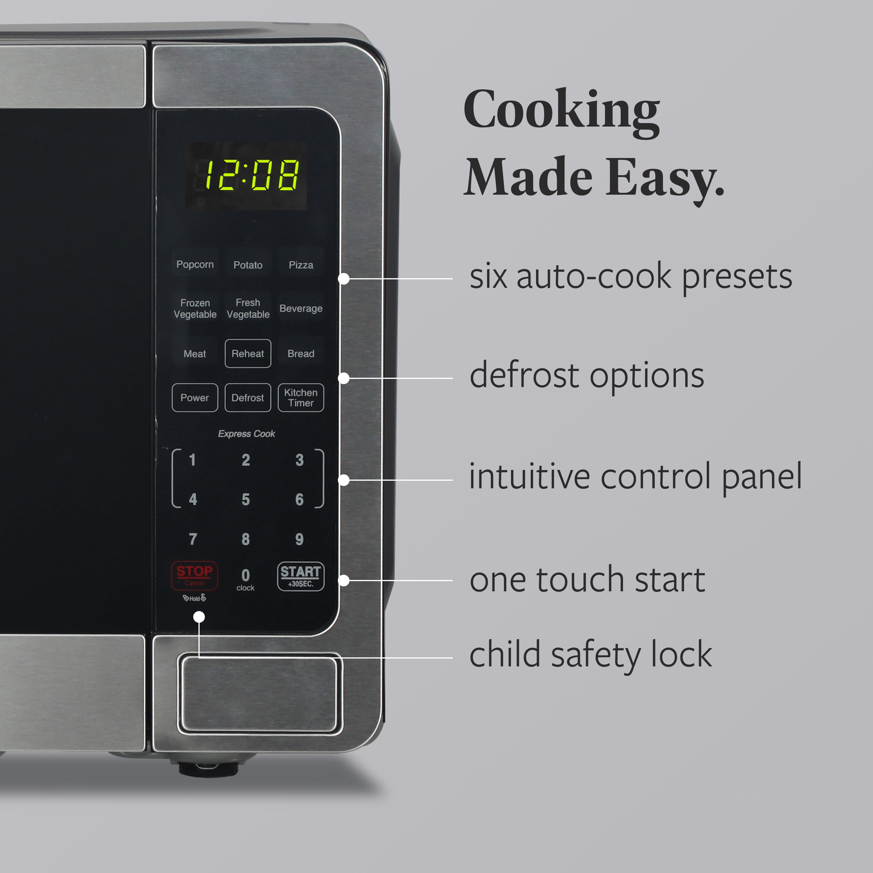 Farberware Countertop 0.7 cu. ft. Microwave, Stainless Steel
