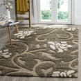 thumbnail image 2 of SAFAVIEH Florida Davin Floral Shag Area Rug, Smoke/Beige, 4' x 4' Square, 2 of 7
