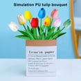 thumbnail image 3 of Naiovety 10X flor artificial PU Real Touch ramo falso flores boda interior decorativo hogar cumpleaños vacaciones florero Flores artificiales Amarillo, 3 of 6