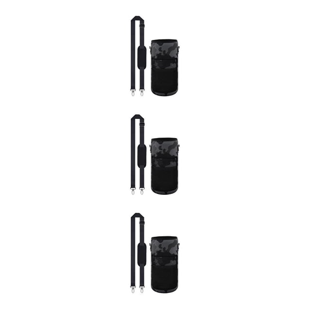 Funda para botella de agua portátil Naiovety Con correa para el hombro color Negro
