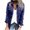 Blue, variant on Fesfesfes Coat for Women Solid Casual Jacket With Lapel Pocket Denim Stitching Coat Sale Items