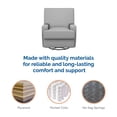 thumbnail image 5 of Baby Relax Rylan 4-in-1 Swivel Glider Rocker Recliner Chair, Light Gray, 5 of 12