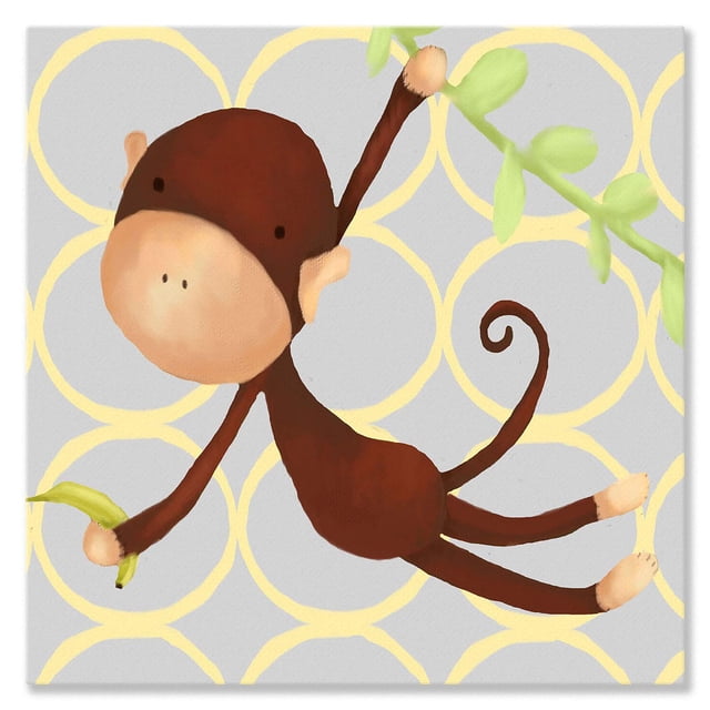 Arte mural en lienzo Oopsy Daisy Mono colgante 25 x 25 cm