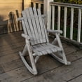 thumbnail image 2 of Tcbosik Outdoor Rocking Chair, Wooden Lounge Chair, Rocker for Garden, Balcony, Porch, 330 lbs Capacity, Light Gray, 2 of 8
