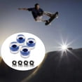 thumbnail image 4 of 4 ruedas luminosas para monopatín de 60 x 45 mm de alto rendimiento que brillan en la noche. Azul oscuro Cola Rueda de patineta iluminada, 4 of 7