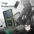 thumbnail image 3 of Allytech Rugged Case for Motorola G Stylus 5G (2024), [Slide Camera Cover] [360° Rotating Kickstand] [Military Protection] [Magnetic Car Mount] Non-Slip Anti-Scratch Shockproof Heavy Duty Case - Green, 3 of 8
