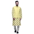 thumbnail image 1 of Atasi Ensemble Kurta Pyjama Indien pour Hommes, Veste Imprimée Classique Décontractée, 1 of 5