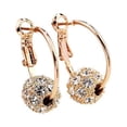 thumbnail image 2 of Crystal Earrings, Hypoallergenic Sensitive Ear Green Zircon Studs, Fresh Summer Needle Earrings for Women Elegant Gift Any Occasion, Gold, 2 of 2