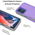 thumbnail image 5 of For Motorola Moto G Play 5G 2024 Case，Sturdy Durable Cover Cute Bumper Case for Moto G Play 5G 2024，Njjex Military Grade Protection Dual Layer Shockproof Heavy Duty Rugged Phone Case - Purple, 5 of 7