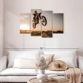 thumbnail image 2 of Elephant Stock Freestyle Dirt Bike Wall Art - Horizontal Multi Panel Canvas - Living Room Wall Decor - Sports Multi Panel - Beige And Gray Decor - 43" x 27", 2 of 4