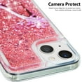 thumbnail image 5 of Case for iPhone 16 Pro Max Case Cute Pink Glitter Luxury Sparkle Liquid for Girls Women Quicksand Clear Soft TPU Protective Phone Case for iPhone 16 Pro Max 6.9" Pink High Heel, 5 of 10